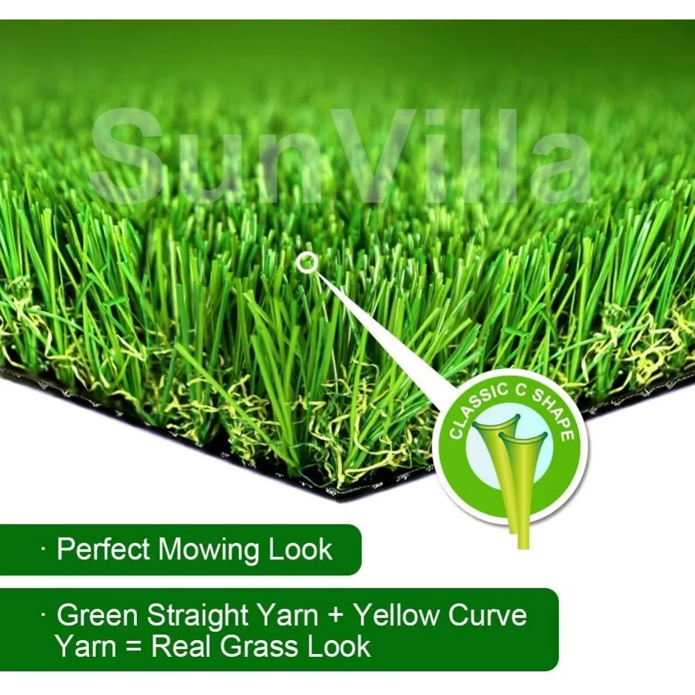 Artificial Grass Realistic Grasses Height 1 3/8" Indoor/Outdoor