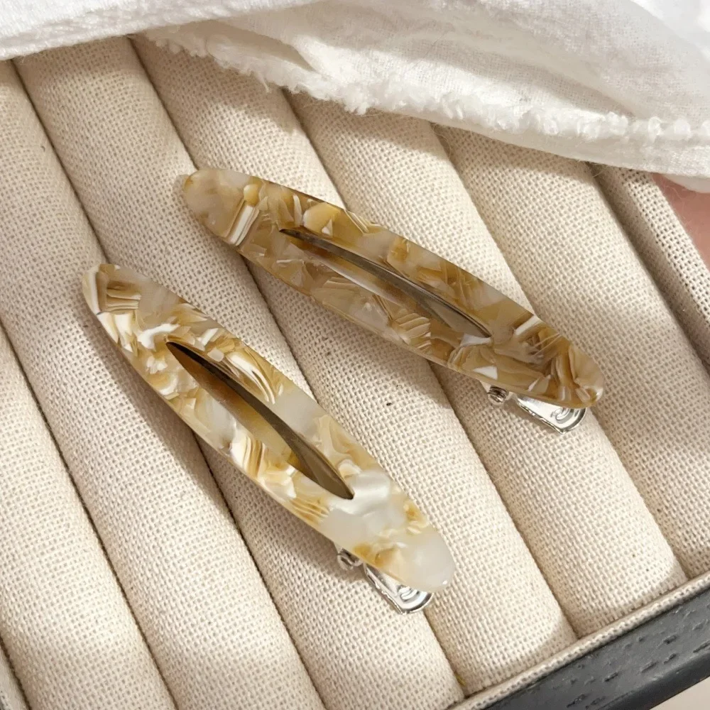 2 teile/satz Elegante Acetat Oval Haarnadeln Haarspangen Koreanischen Stil Seite Bobby Pins Pony Haar Clip Zubehör für Frauen Und Mädchen – Detail 18