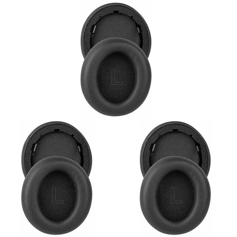 

3X Сменные амбушюры для Anker Soundcore Life Q30/Q35, протеиновая кожа, цвет черный