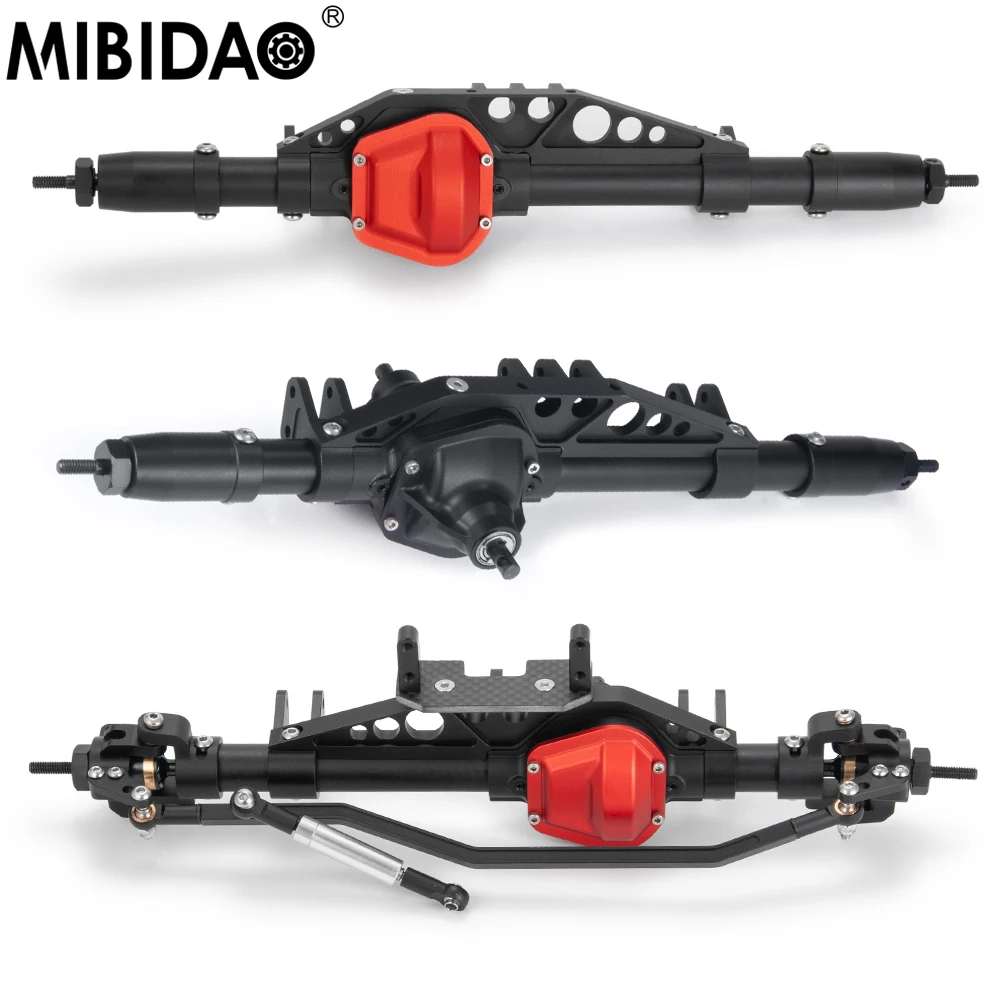 

MIBIDAO Metal Aluminum Complete Front Rear Middle Axle For 1/10 Axial Wraith 90018 90048 90053 RC Crawler Car Upgrade Parts