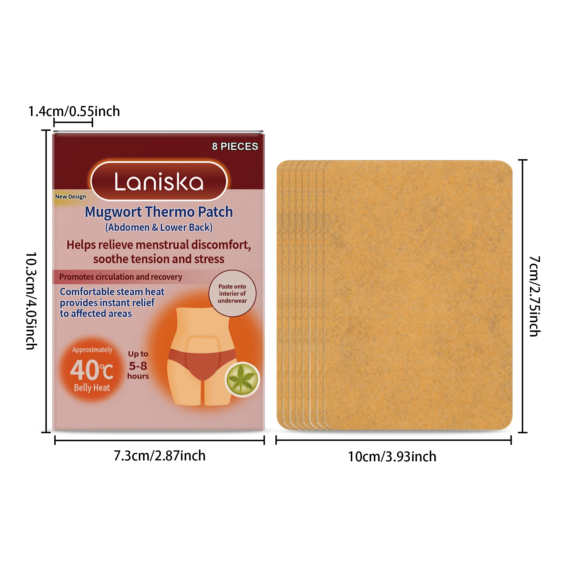 Mugwort Infused Menstrual Patch - Warm & Gentle Feminine Care, Comfortable Adhesive, Compact Portable Design