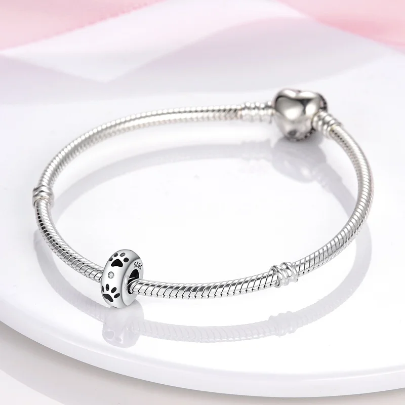 Charm-Abstandsperlen aus 925er-Sterlingsilber, rund, farbig, Zirkon, geeignet für Pan-Original-Armband, exquisiter DIY-Party-Schmuck – Detail 17