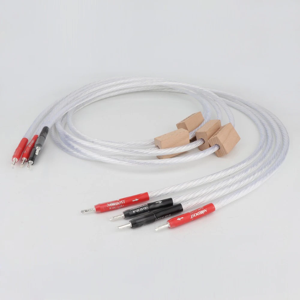 Nordost Odin Flagship Audio Cable Hifi Speaker Amplifier Audiophile Wire Con Hi-End Silver-Plate Plug 1Set Di 4 Pezzi