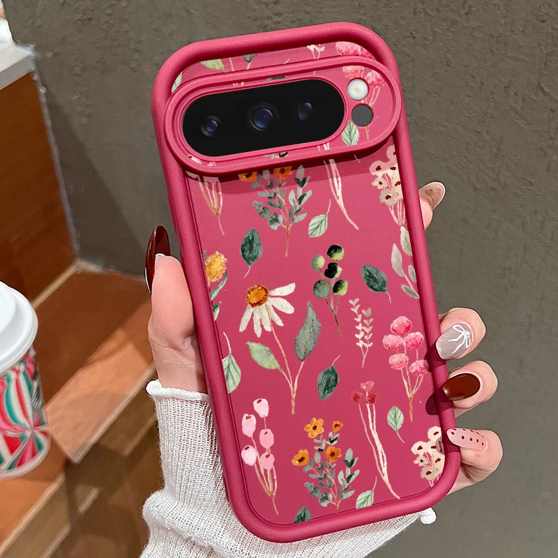 Floral Soft TPU Shockproof Phone Case - Silicone Protector Cover