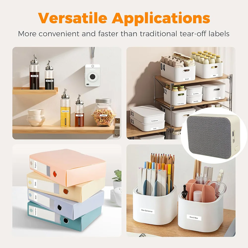 Marklife P15 열전사 라벨 프린터 미니 블루투스 접착 라벨 프린터 (학교, 사무실, 주방용) 선물/DIY/창의적인 작업/마킹용
