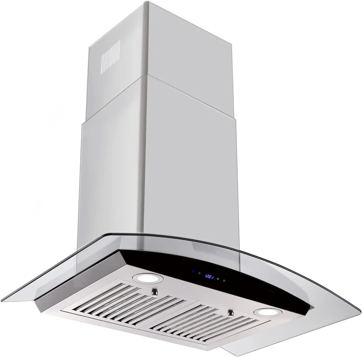 30 Inch,  Wall Mount Kitchen Hood with Ductless Convertible Duct, Stainless Steel Chimney and Baffle Fil 6
