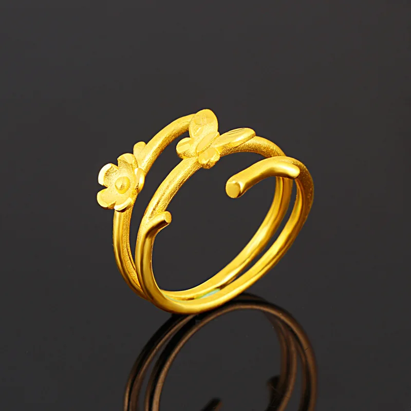 

Gold Jewelry, Lady Flower Rings Butterfly Rings, Stalls Rings for Women
