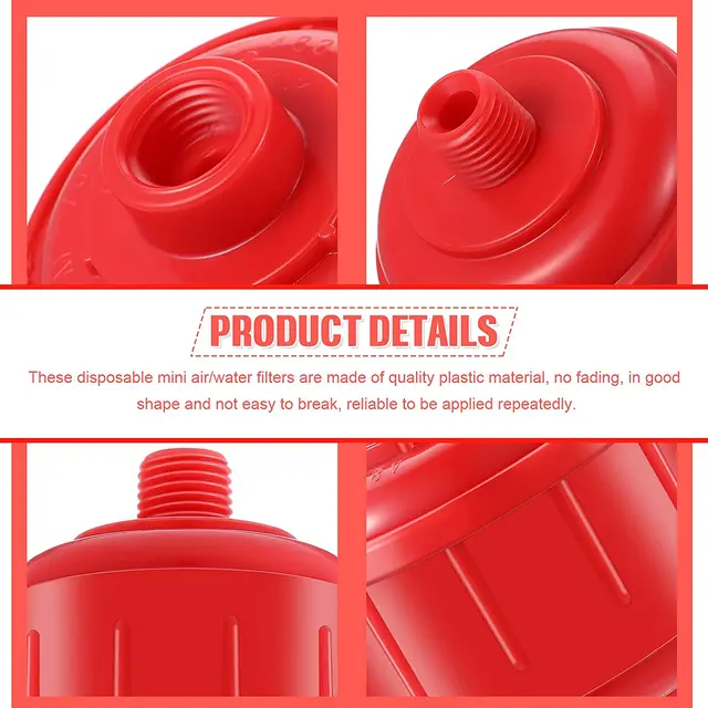 4Pcs Mini Disposable Water and Air Filters Whirlwind Air Line Filter Only Standard 1/4 Inch Thread for Spray Guns and Air Tools 3