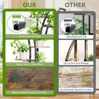 Curved Shape multi-functional metal display stand for plants