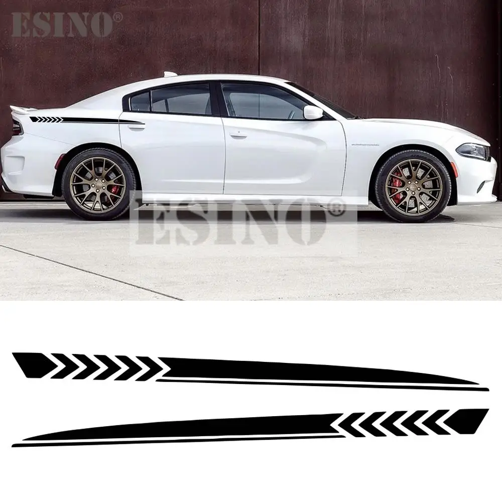 

2 x Car Styling Automobile Decorative Decals PVC Universal Long Stripe Racing Sport Stickers DIY Vinyl Films Auto Accessories