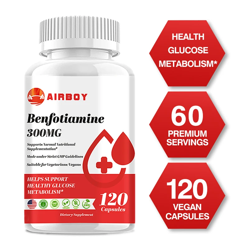 Anti Aging Cell Booster Benfotiamine 300 Mg Supports Nervous System Health and Promotes Healthy Aging