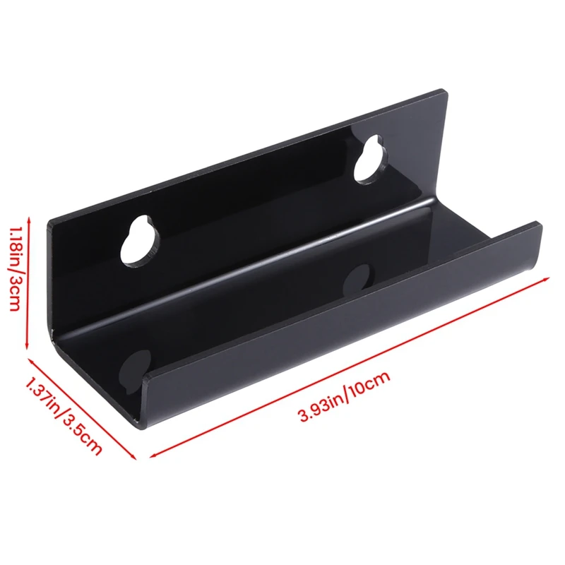 Black Vinyl Record Shelf Wall Mount 6 Pack,Vinyl Holder Wall,Acrylic Album Record Holder Display Easy To Use 6