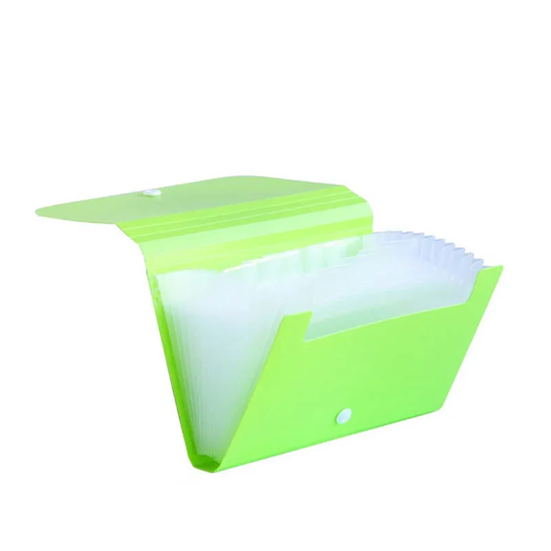 

File Document Bag 12 Layers Pouch Bills Folder Card Organizer Fastener Office Mini Package EM88