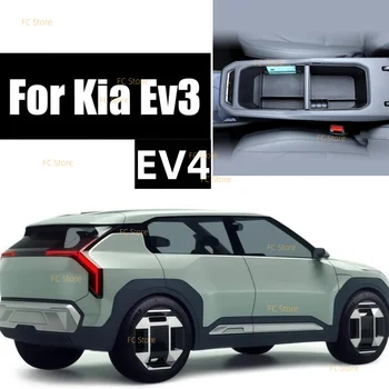Organizer per Console Centrale Auto Kia EV3 EV4, Vassoio Magnetico Portaoggetti Nero in ABS per Carte e Monete