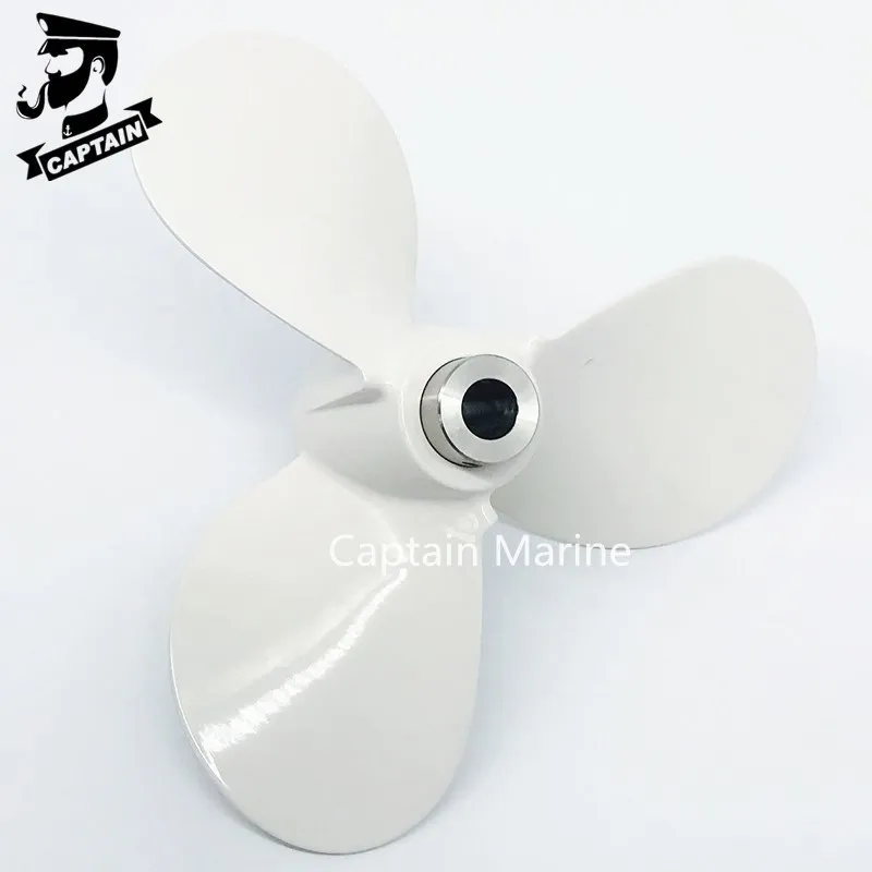 Captain Outboard Propeller 11 1/2x12 Fit Yamaha Engines Pin Drive 40HP Aluminum RH 676-45943-62-EL 3 Blade