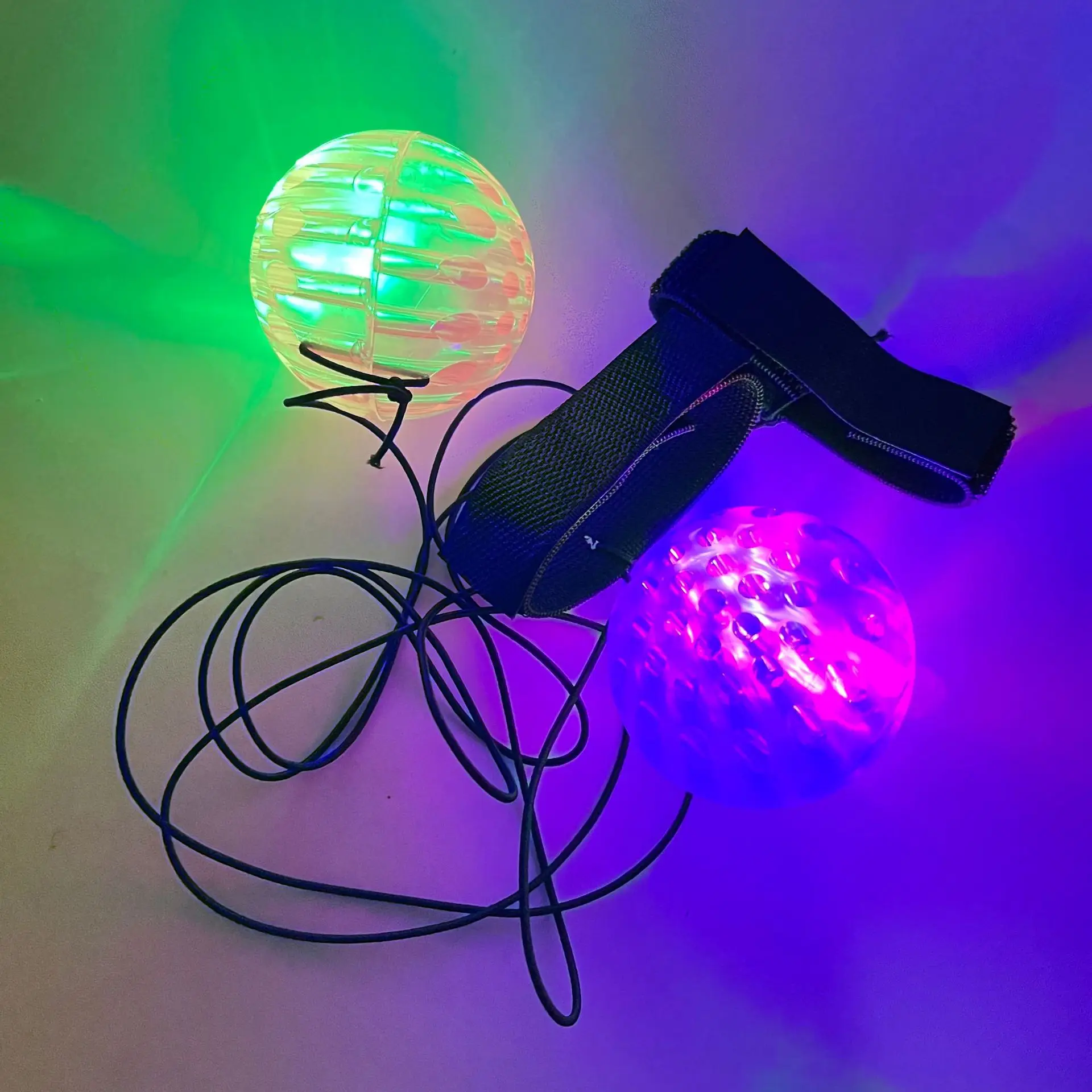 Light up Wrist Balls With Elastic String Flashing Wristband Toys Led Return Ball for Birthday Halloween Christmas