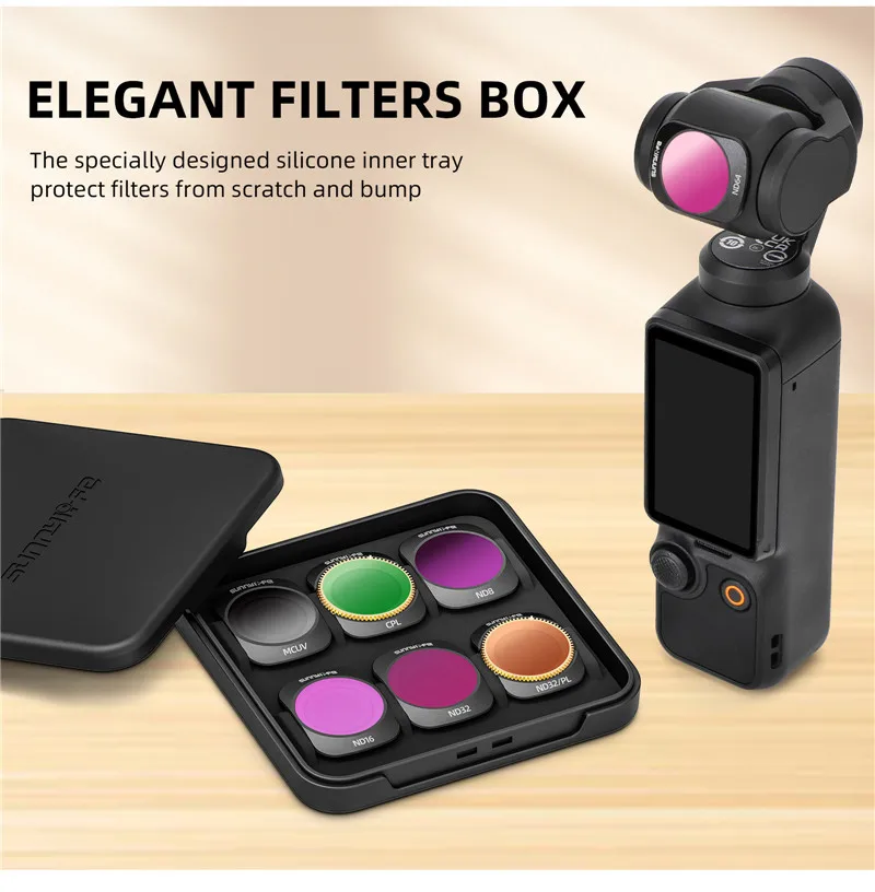 Magnetisches nd filterset für dji osmo tasche 3 cpl nd8 nd16 nd32 nd64 nd8pl nd16/pl nd32/pl nd64/pl kamera objektiv filter zubehör – Detail 9