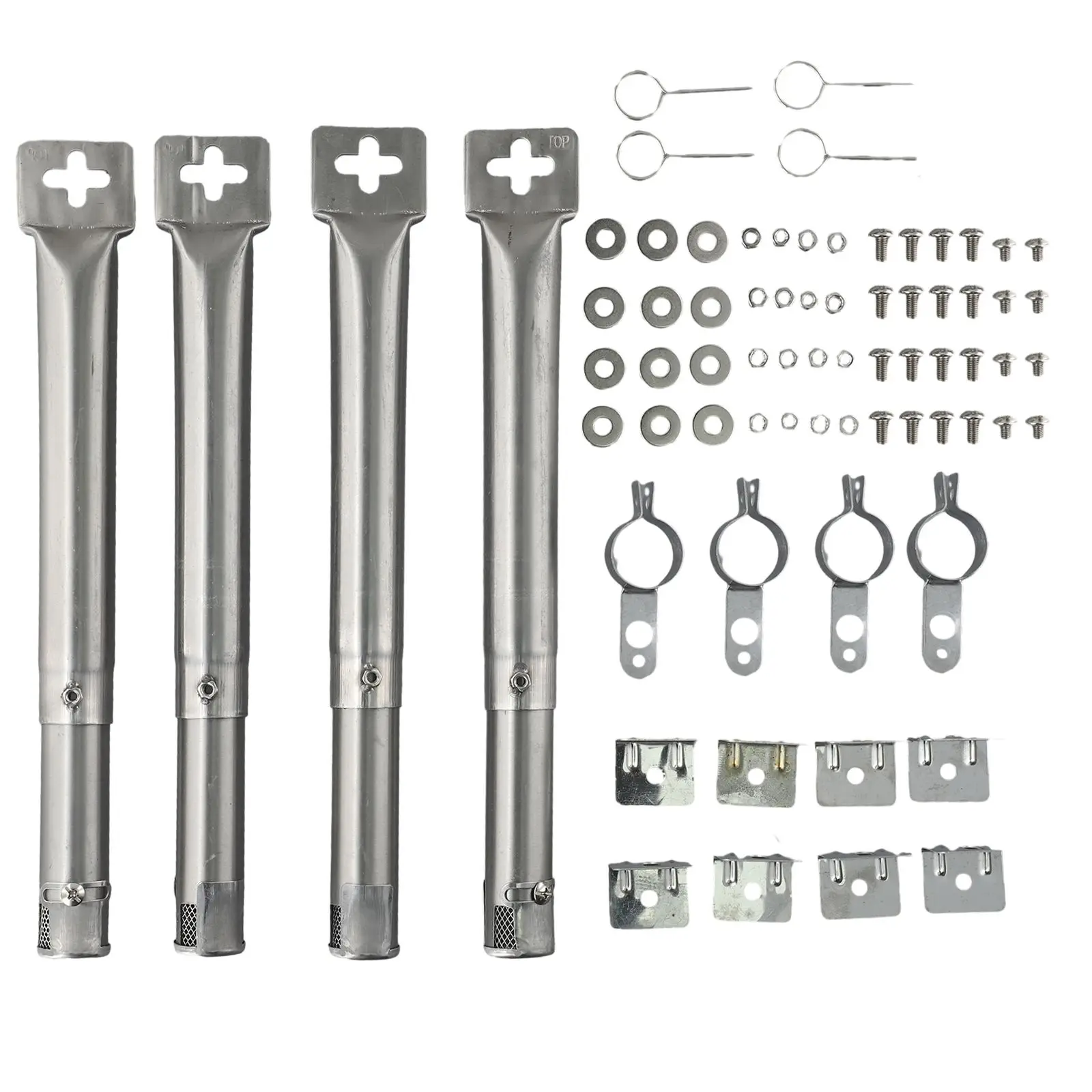

Accessory Tube Burners Silver Stainless Steel Adjustable BBQ Heavy Duty Practical Replacement Scalable Smokers