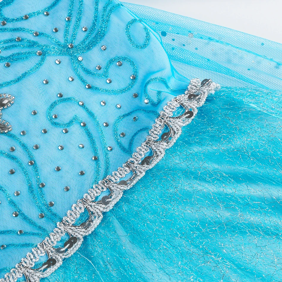 Elsa Kostüm Mädchen Fancy Geburtstag Party Kleid Prinzessin Kleid Karneval Kinder Kleidung Anna Kleid Mädchen – Detail 6