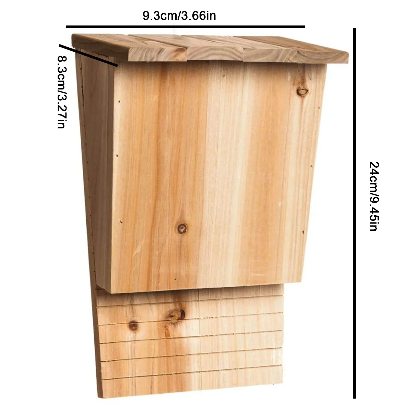 Bat Houses For Outdoor Bat Nesting Box Weatherproof Natural Wooden House Shelter With Roof Weatherproof Screwed Untreated