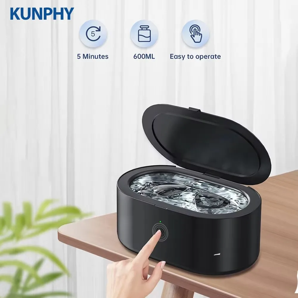 KUNPHY 600ml Ultrasonic Cleaner Wave Cleaning Jewellery Polishing Machine For Glasses Watches Razors Denture Ultrasound Sonic 1