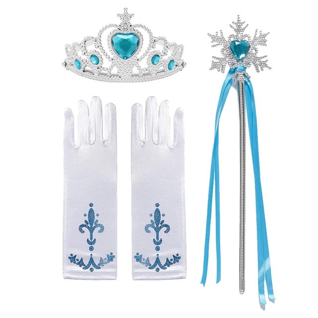 Frozen Girls Anna Elsa accessori per capelli bacchetta corona Set di  gioielli accessori per bambini Elsa Anna Princess fascia Cosplay regali per  bambini