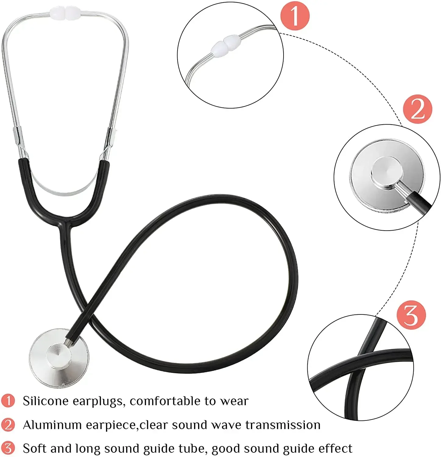 Kids Stethoscope Toy Real Working Stethoscope for Children Role Play Nursing Costume Cute Doctor Medical Pretend Game Accessory 4