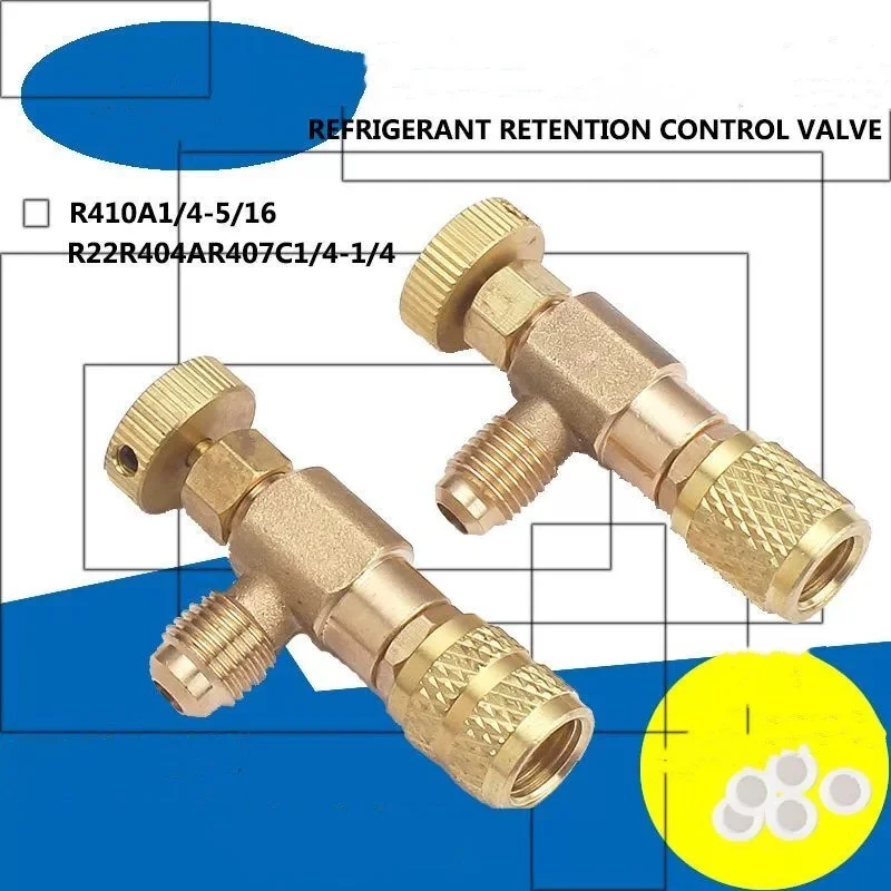1Pc R22-R22 R410-R410 R22-R410 R410-R22 Adattatore Di Ricarica Per Refrigerazione Aggiunta Di Liquido Valvola Di Controllo Della Ritenzione Del Refrig