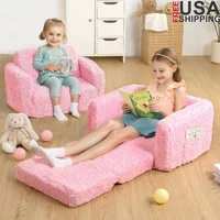 Convertible 2 in 1 Kids Sofa Lightweight Foldable Lounger Toddler Chair Baby Sleeper Soft Foam Indoor Playtime Relaxation 1
