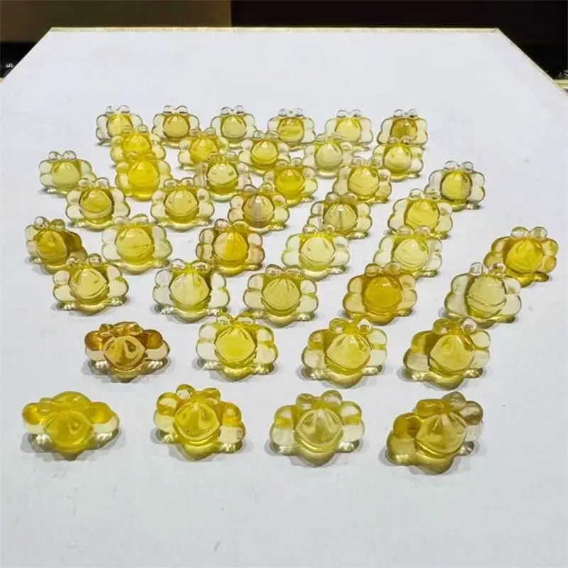 

10pcs Natural Fluorite Bee Carving Mineral Stone Yellow Crystal Figurine Healing Quartz Reiki Lucky Cute Festival Gift 17mm