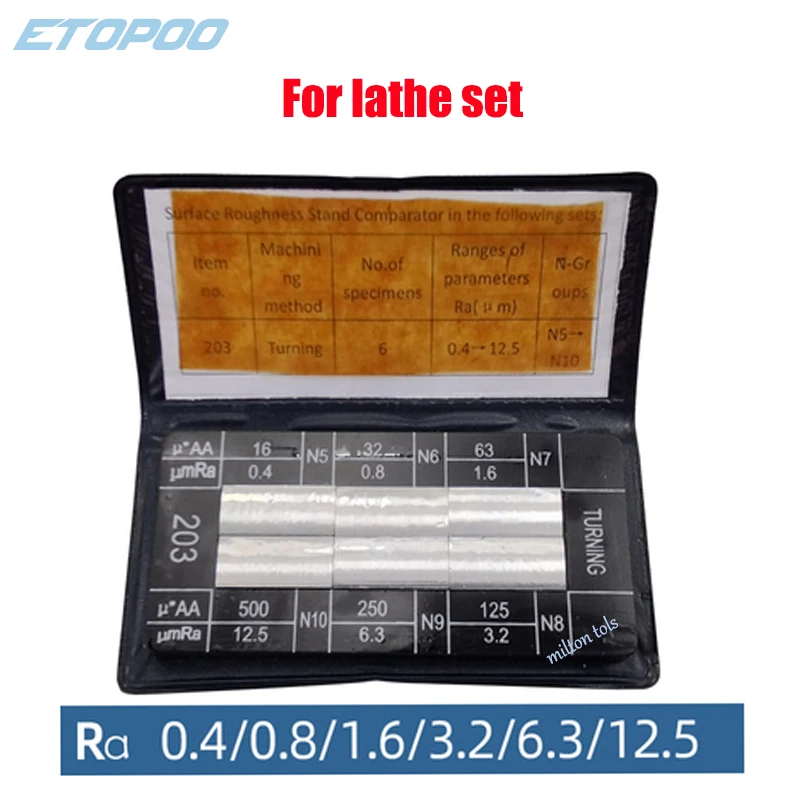 Surface Roughness Comparison Sample Block Notebook Sample 30 Blocks Ra0.0512.5mm Roughness