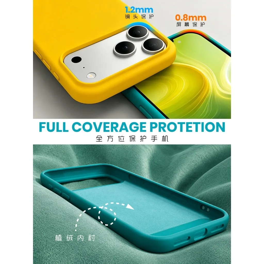 Detachable Crossbody Silicone Phone Case with Adjustable Neck Strap - Candy Color Collection