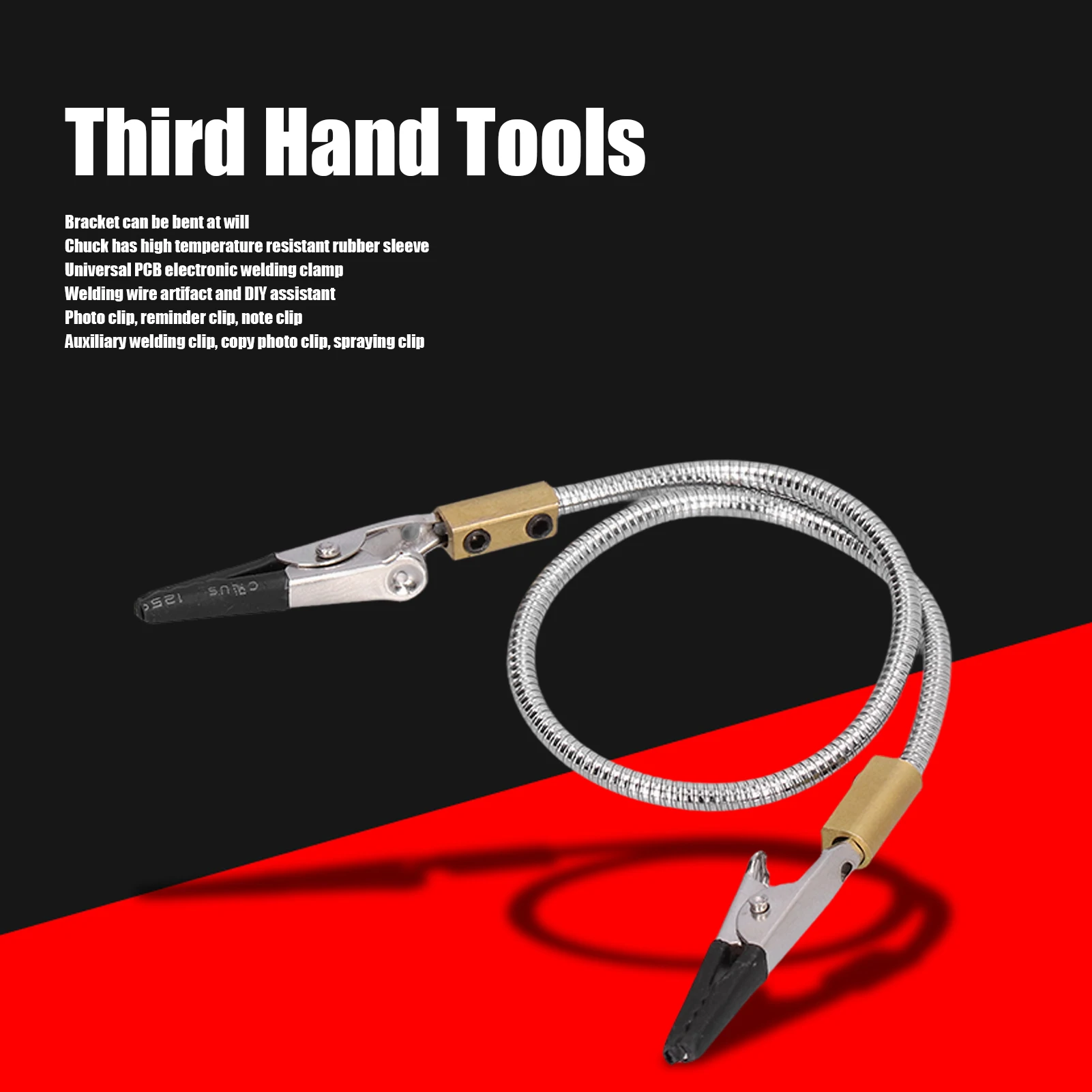 Helping Hands Soldering Welding Third Hand Tool Adjustable 2 Clips for Electronics Repair Double-clamp adjustable vise table