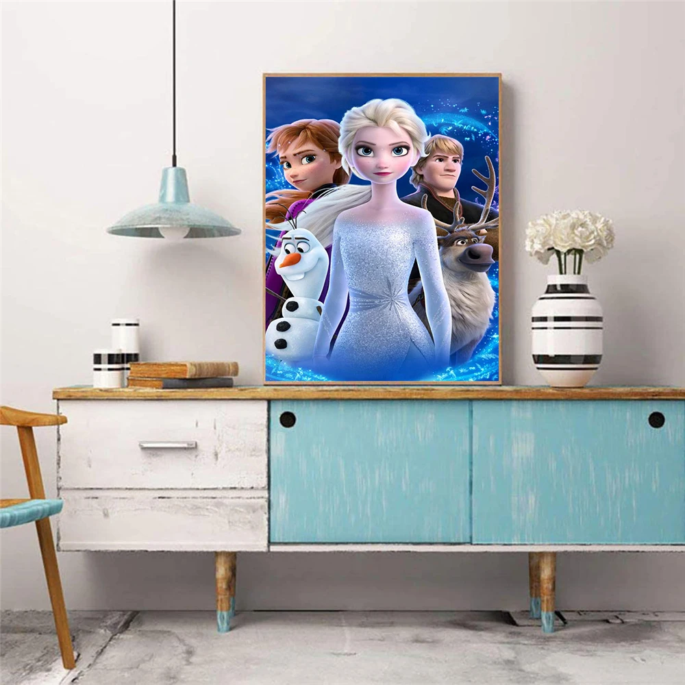 Diamond Painting 5D DIY Disney Cartoon Princess Full Round Embroidery Mosaic Picture for Home Gift