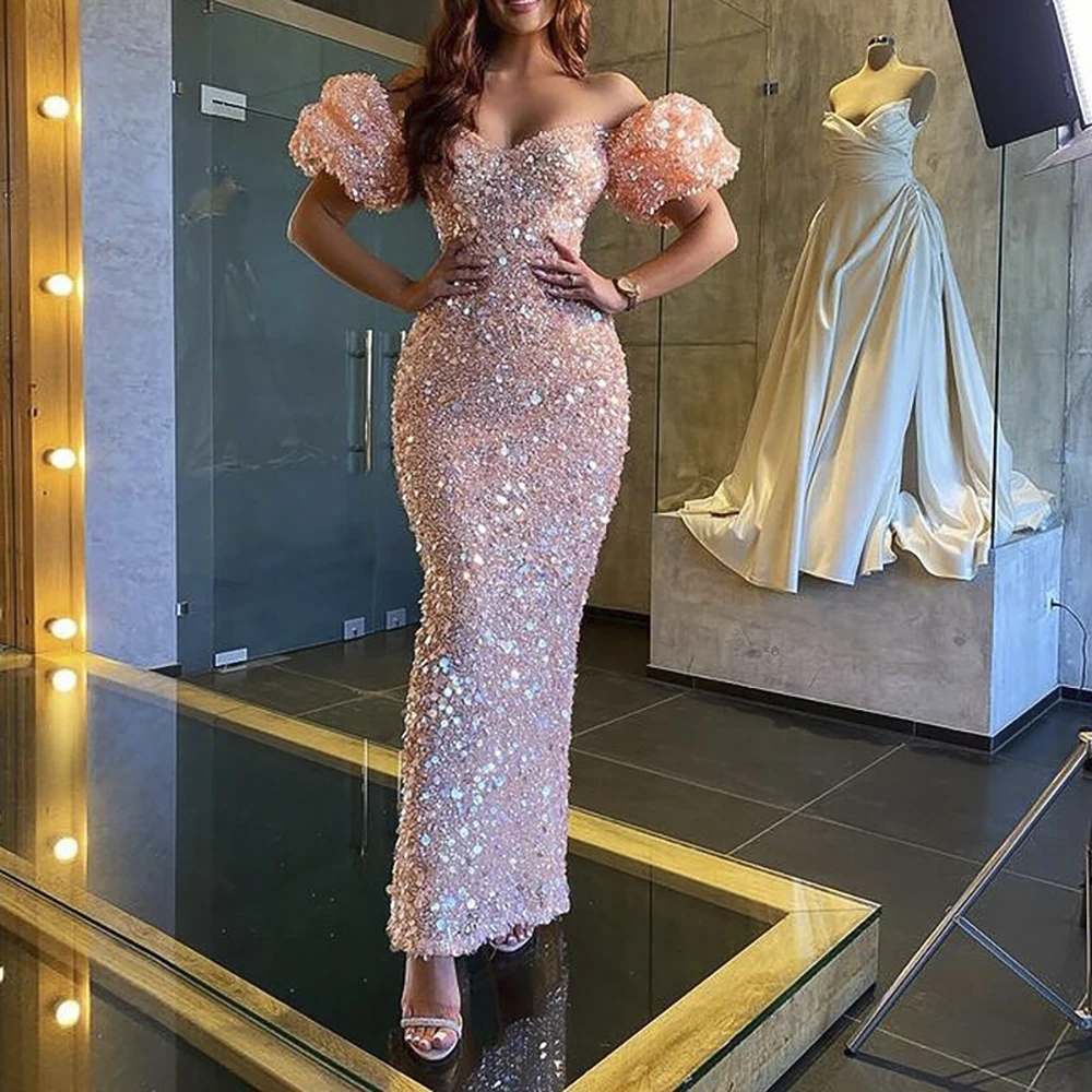 Роскошные свадебные платья с блестками коллекция 2022 года женские облегающие