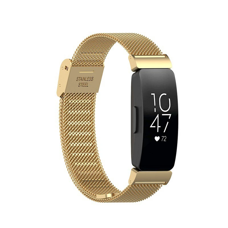 Esdi Milanese 팔찌 스트랩 Fitbit inspire inspire HR 스테인레스 스틸 손목 밴드 루프 벨트 Fitbit inspire Watch band