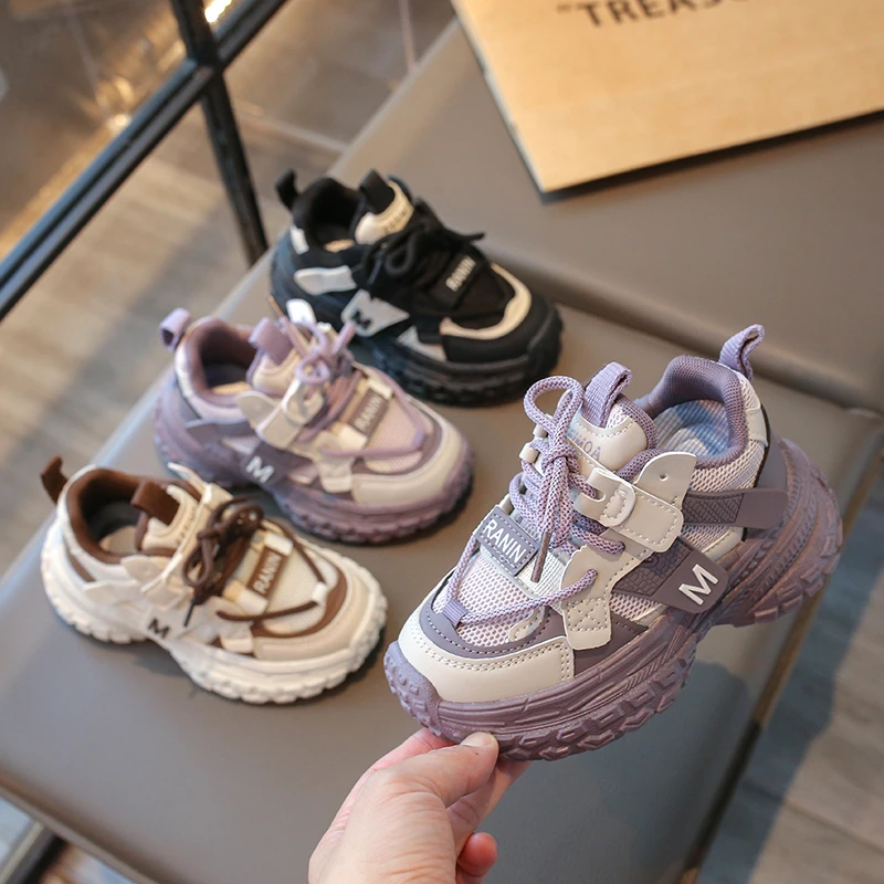 Casual Chunky Sneakers for Kids Soft Sole Autumn School Shoes