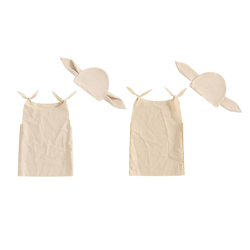 Focus norm 0-3y schöne Jungen Jungen Mädchen Kleidung Sets 2 Stück Halloween ärmellosen Knoten von der Schulter feste Weste Kleid mit Hüten – Detail 1