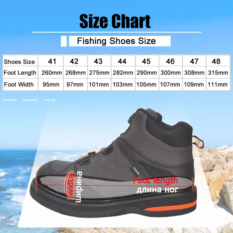 Fly Fishing Waders Fly Fishing Aqua Shoes Self-lock Felt Sole Waders