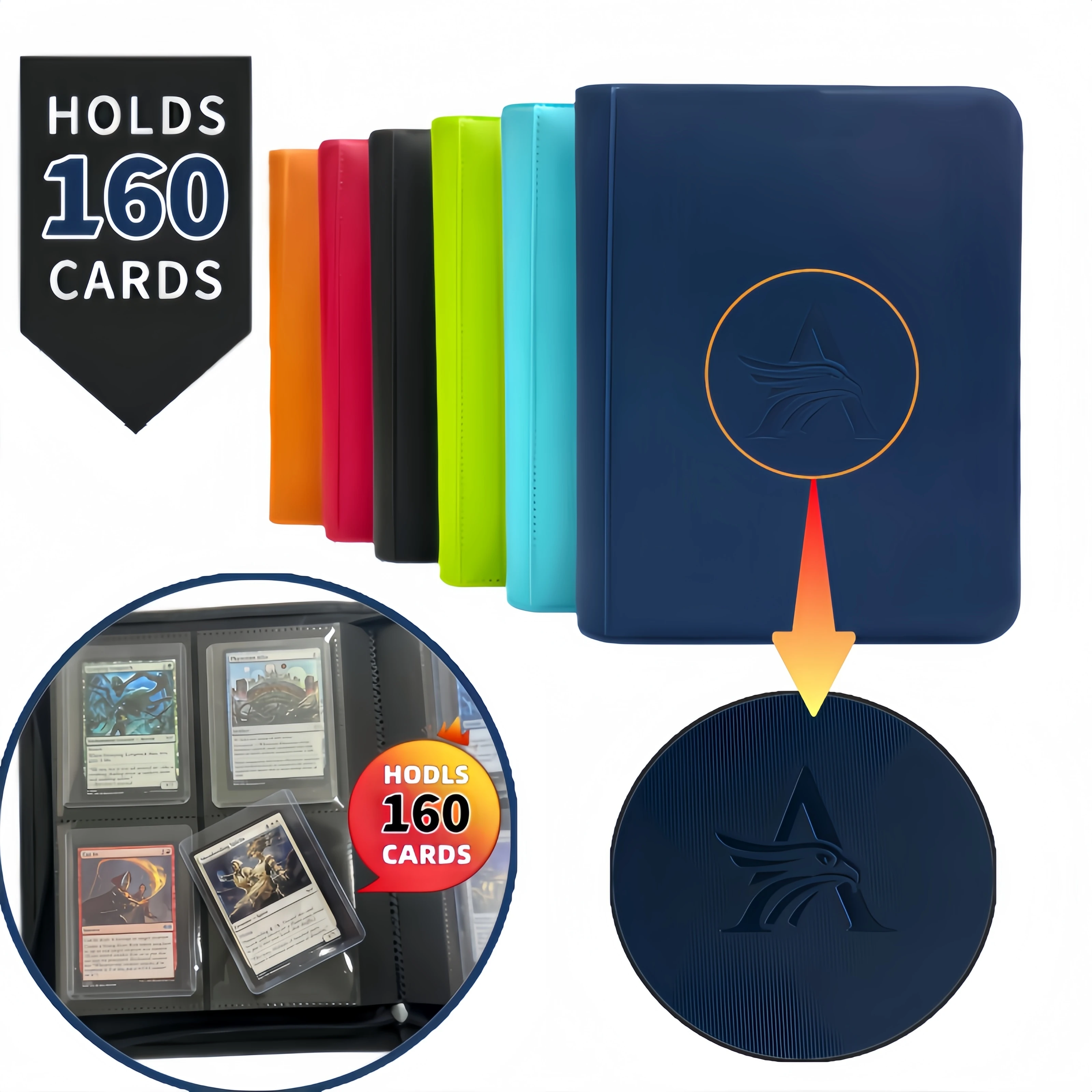 Carpeta para Tarjetas TopLoader de 4 Bolsillos (160 Tarjetas) – Negra/ Almacenamiento de Alta Resistencia para Tarjetas TCG y Deportivas. El sueño del coleccionista