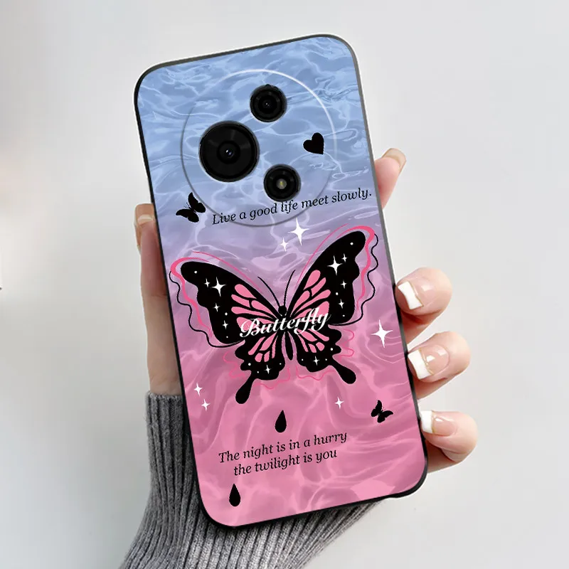 Aesthetic Cute Cat Astronaut Black Silicone Protective Phone Case Cover