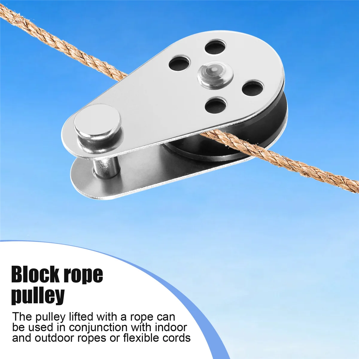 5PCS Stainless Steel M25 Pulley Block Hanging Wire Towing Wheel Lifting Wire Rope Cable Pulley Roller 5