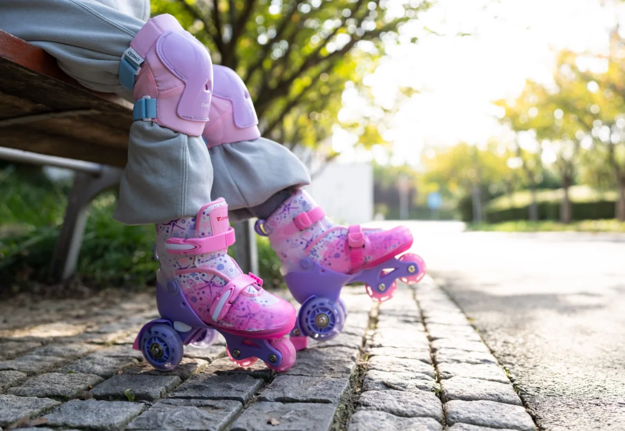 CITYSPORTS PRO Rollschuhe, Rollschuhe für Kinder, 8-flammige Rollschuhe für Mädchen, verstellbare Größe, Rollschuhe für Anfänger – Detail 8