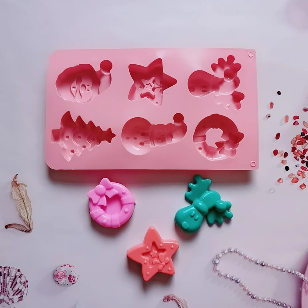 

Silicone Mold Bakeware DIY Chocolate Mold Christmas Trees Snowman Gifts Baking Tools Cake Decoration Accessories