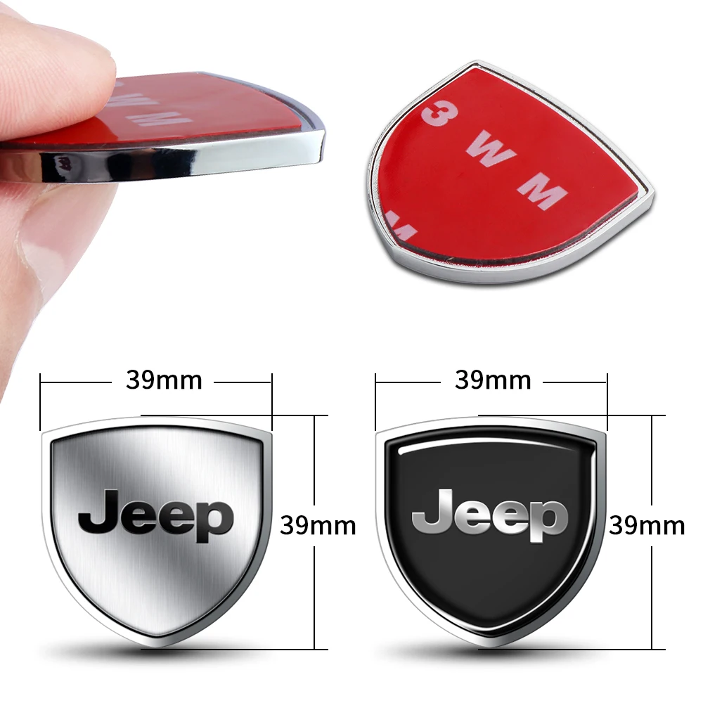 3D Car metal badge sticker Markings Decorative Body car accessories For Jeep Renegade Wrangler jk Compass Grand Cherokee Patriot