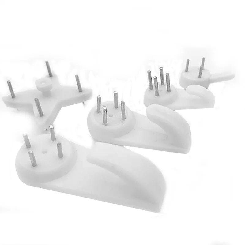 사진 프레임 심리스 후크 월 네일 100 개, 크로스 스티치 장착, 사진 벽 심리스 네일 미디엄 심리스 후크 3cm