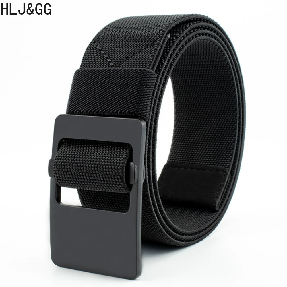 HLJ&GG Outdoor Sports Nylon Woven Quick Drying Metal Buckle Men's Belts High Quality Versatile Male Cloth Tape Tactical Belts