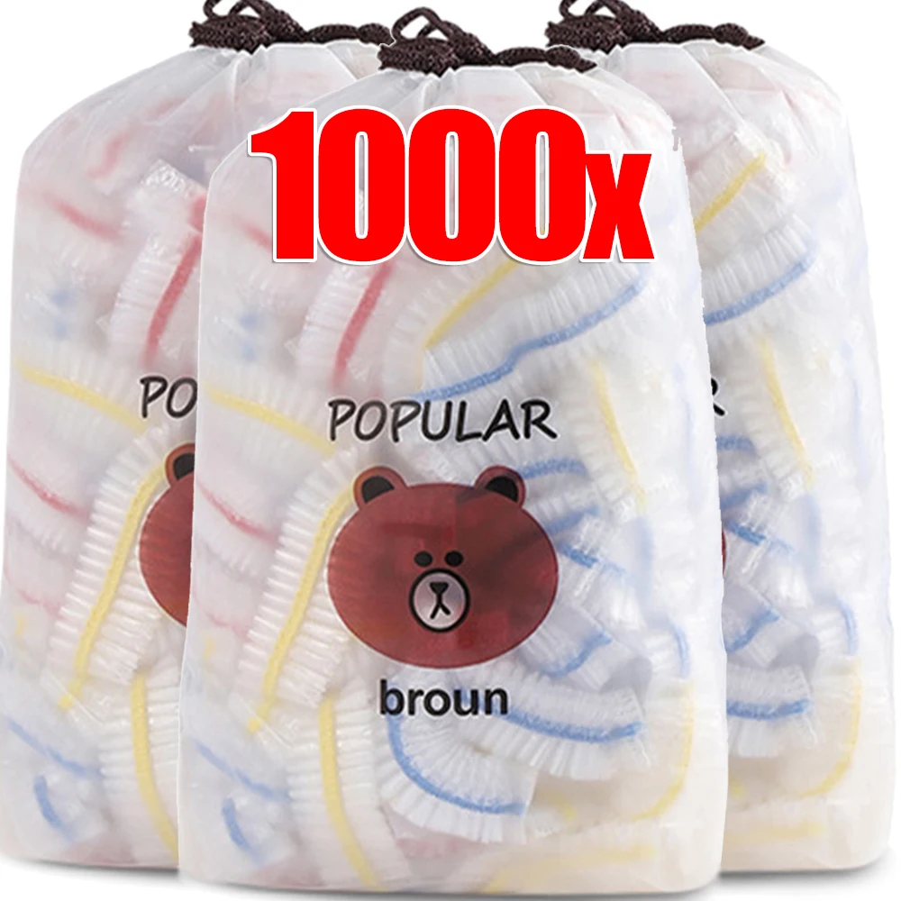 Disposable Food Cover Reusable Colorful Elastic Plate Fruit Cover Lids Fresh-keeping Food Wrap Bags Covers Kitchen Accessories