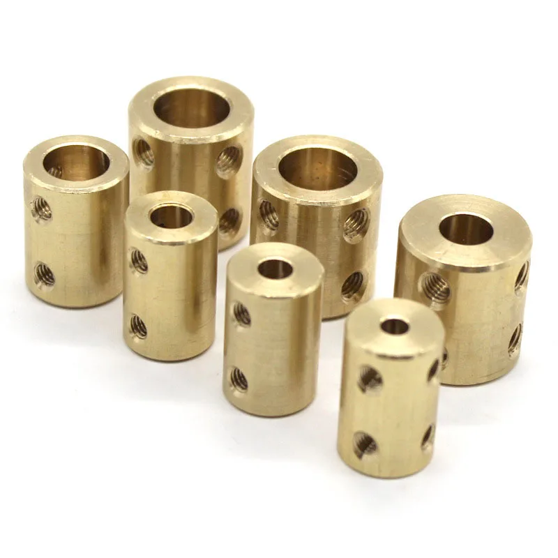 3.17/4/5/6/8/10/12mm Brass Rigid Motor Shaft Coupling Coupler Transmission Connector Sleeve Adapter For RC Boat Car Airplane shaft coupler,shaft connector,rigid shaft coupler