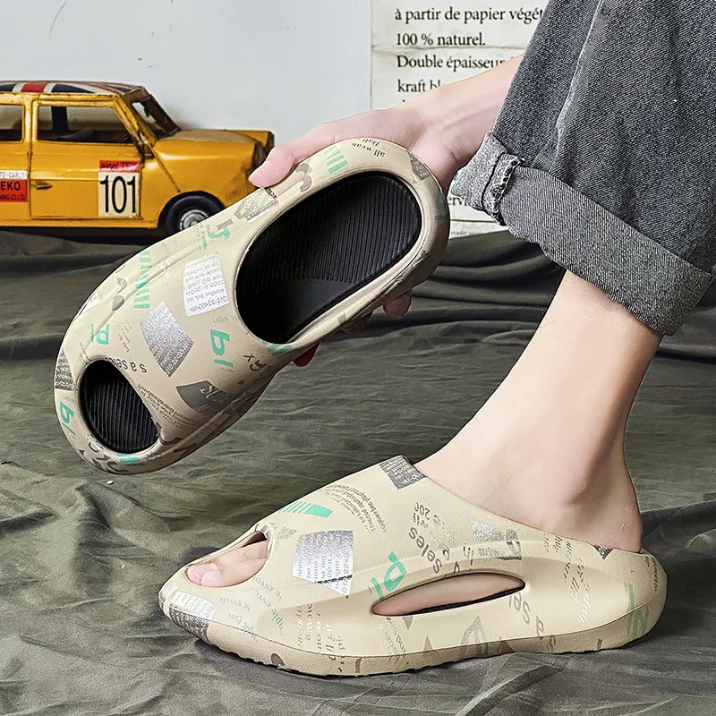 Slip Slippers for Men Non-Slip Slip Comfy With Thick Sole Soft Foam Sliders Slipper for Indoor Outdoor_voghion.com